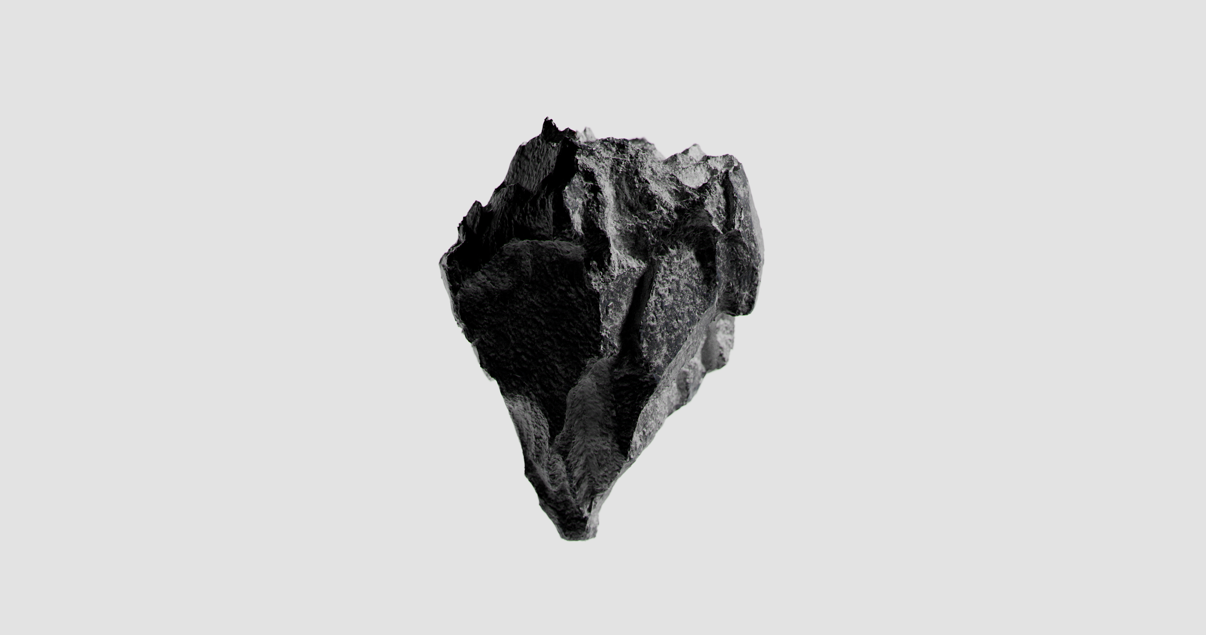 A stone on a white background