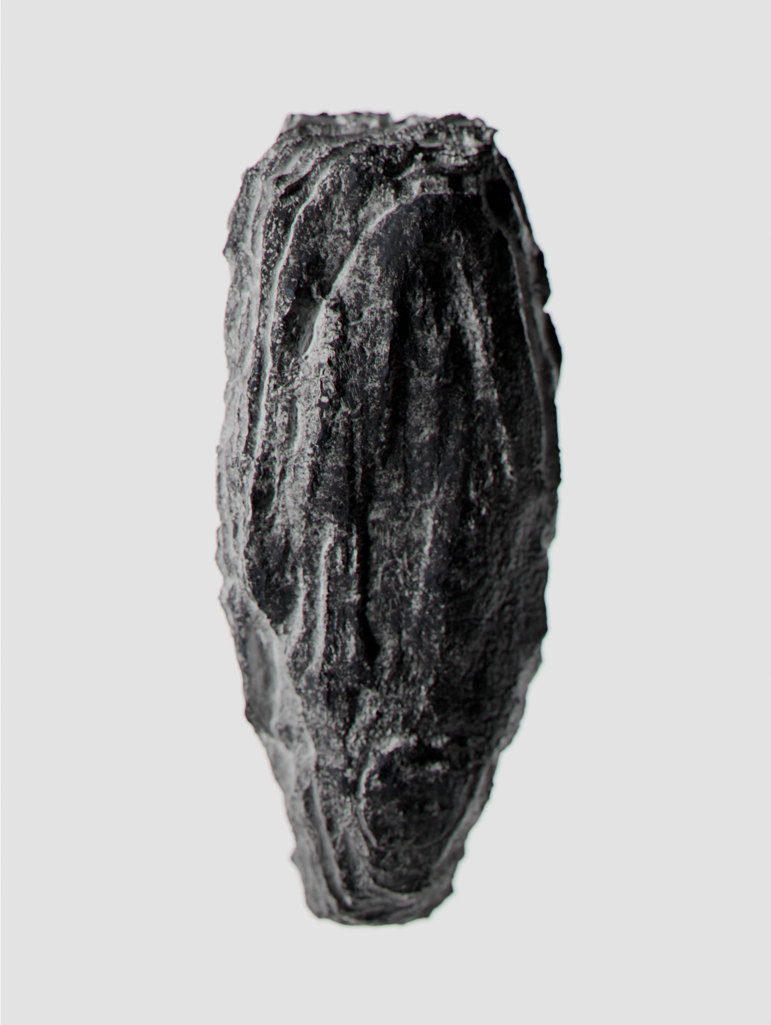 A stone on a white background