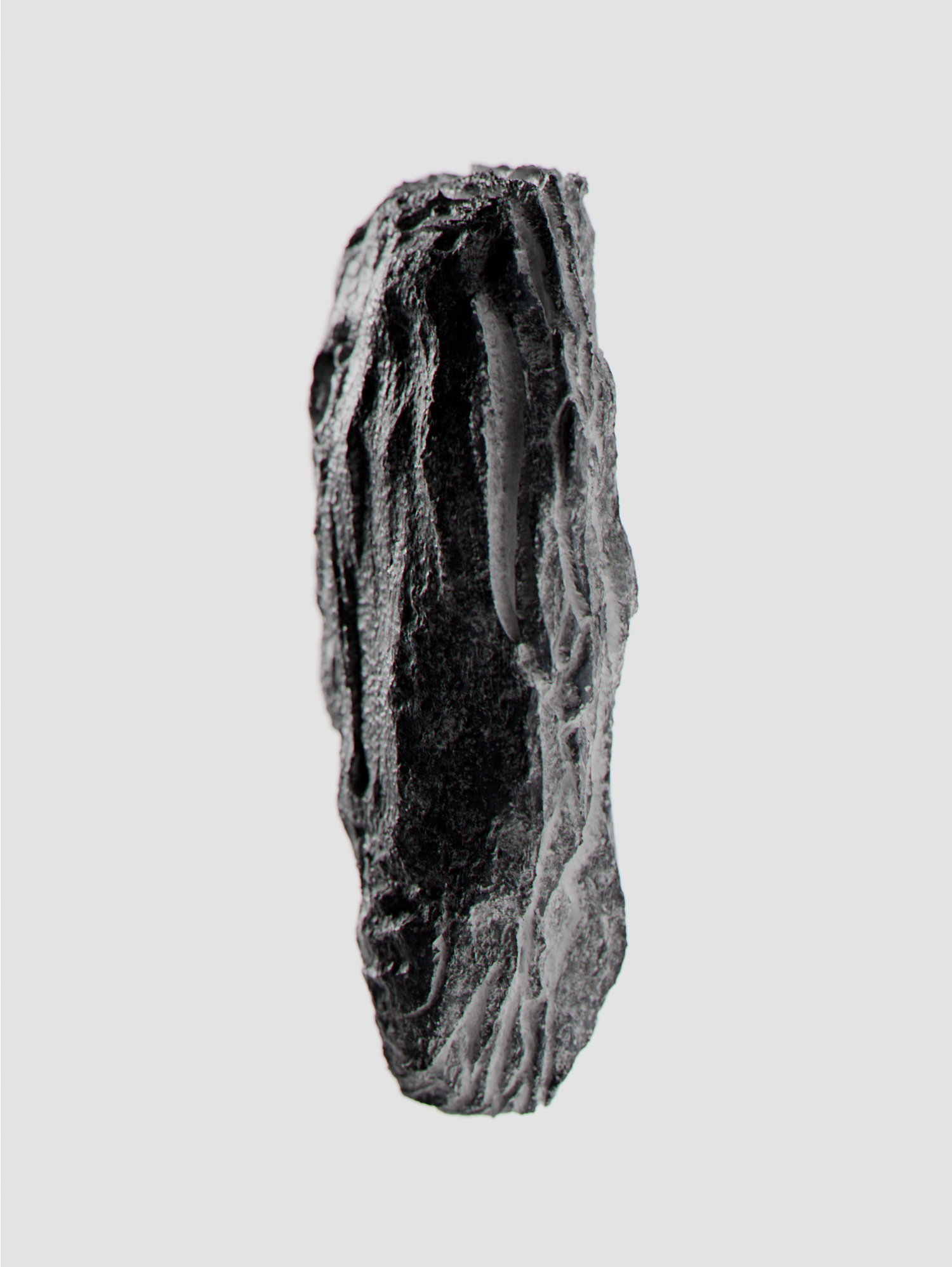 A stone on a white background